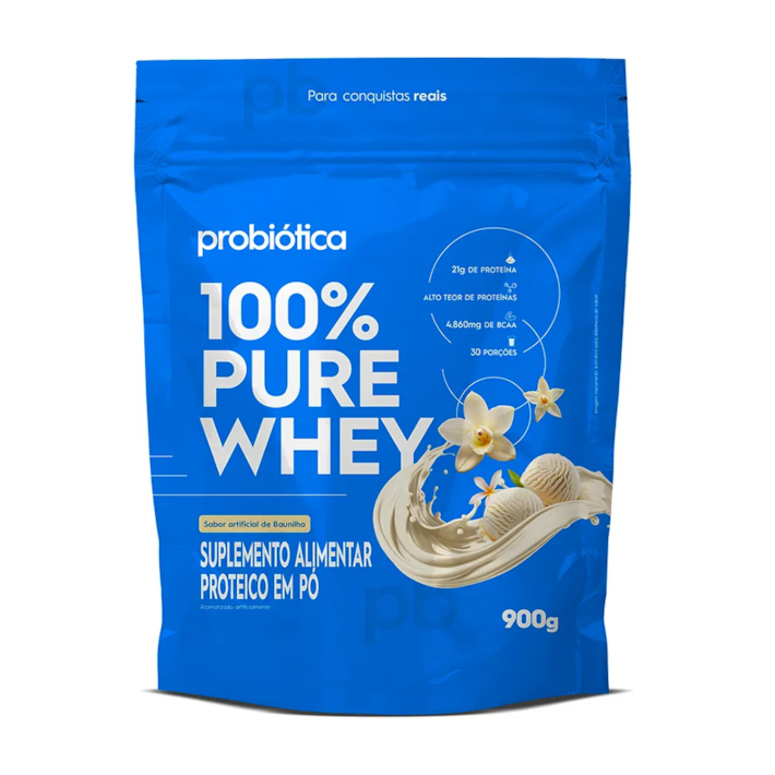 100% PURE WHEY (900G - REFIL) - PROBIÓTICA