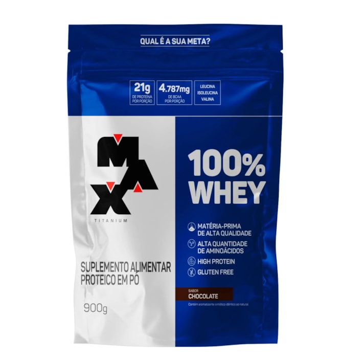 100% WHEY (900G - REFIL) - MAX TITANIUM