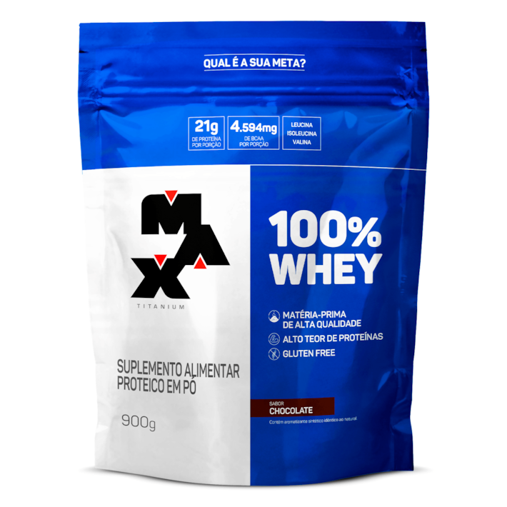 100% WHEY (900G - REFIL) - MAX TITANIUM