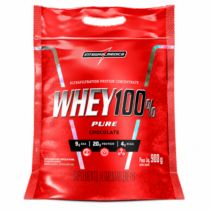 100% Whey Integralmédica Refil 900g - 21g de Proteína