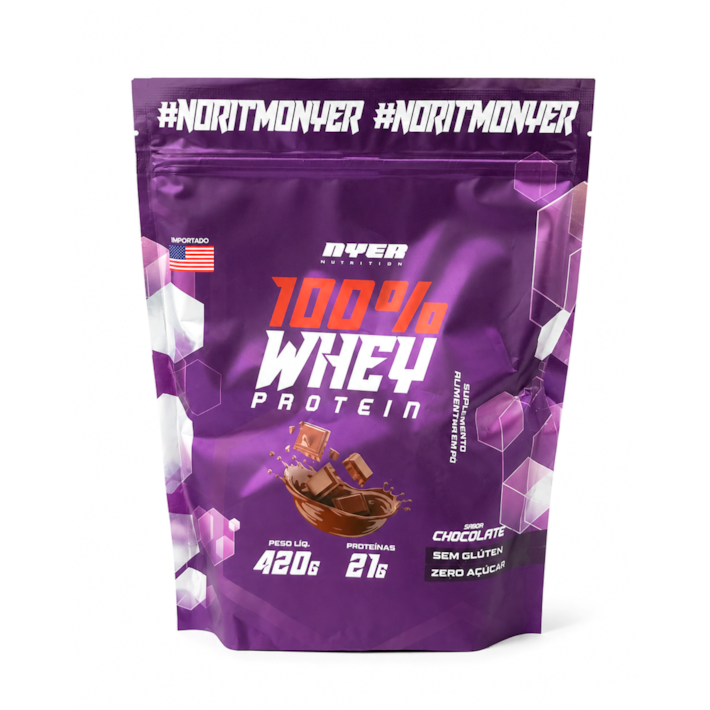 100% Whey Protein Nyer Nutrition 420g Refil | 21g de Proteína, Zero Açúcar e Sem Glúten