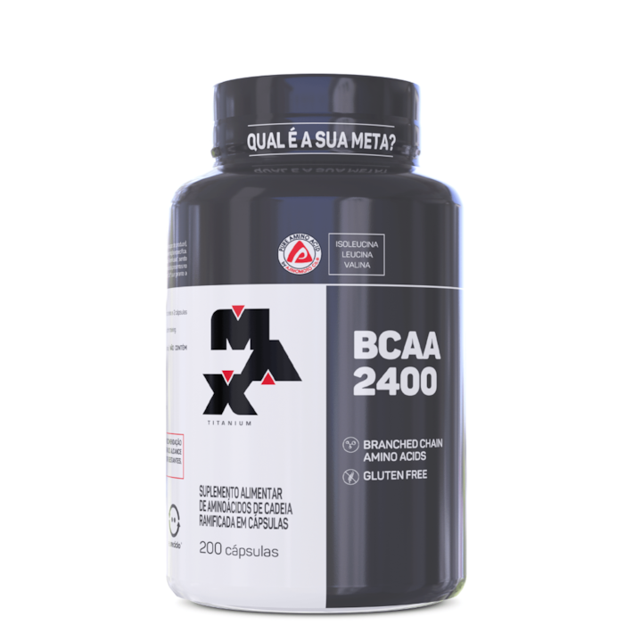 BCAA 2400 Max Titanium 200 Cápsulas – Leucina, Isoleucina e Valina