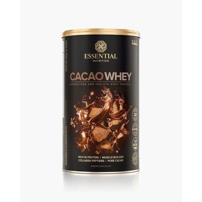 CACAO WHEY LATA (420G) - ESSENTIAL