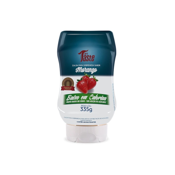 Calda Para Sobremesa Sabor Morango (335g) - Mrs Taste