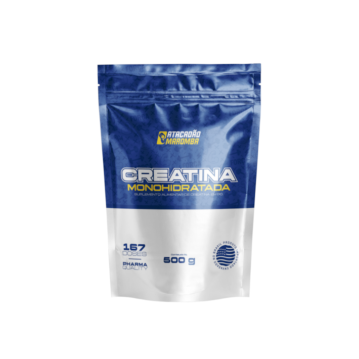 Creatina 100% Pura 500g Refil Atacadão Maromba – Monohidratada para Força e Performance