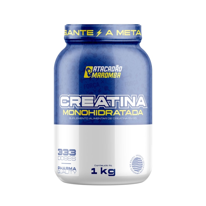 Creatina 100% Pura Atacadão Maromba 1kg Pote – Creatina Monohidratada