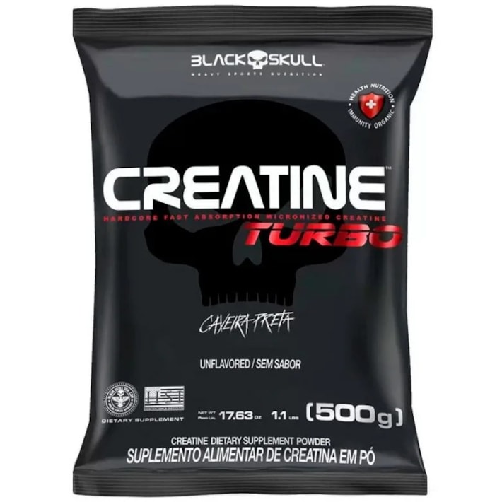 CREATINA TURBO (500G - REFIL) - BLACK SKULL