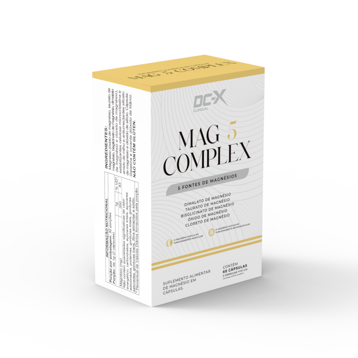 MAG 5 Complex DCX Clinical | Magnésio 5 Fontes para Relaxamento, Energia e Saúde Muscular