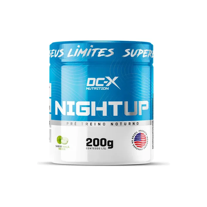 Night Up Pré-Treino Noturno 200g DCX | Sem Cafeína para Energia, Foco e Treinos à Noite