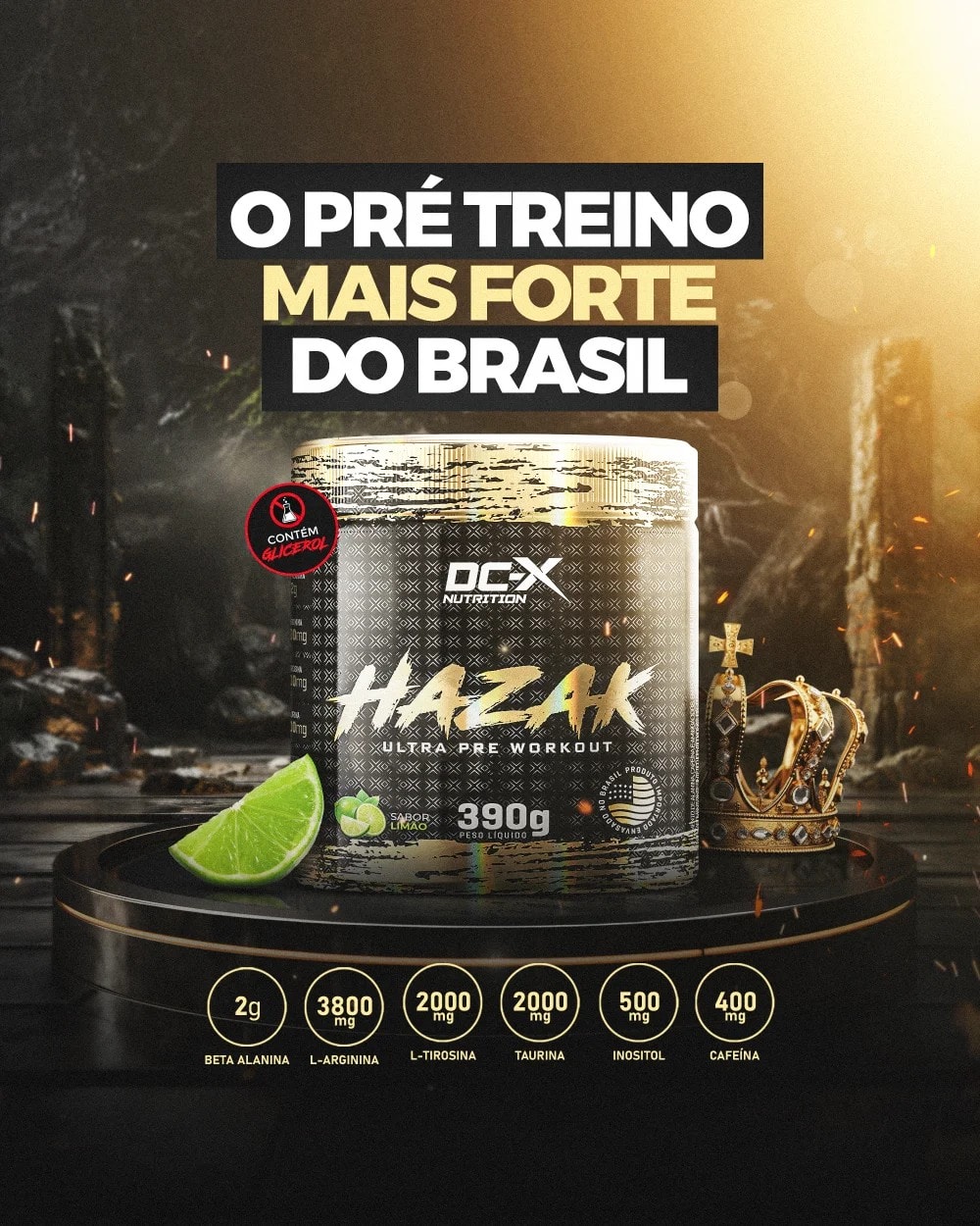PRÉ TREINO HAZAK (390G) - DCX
