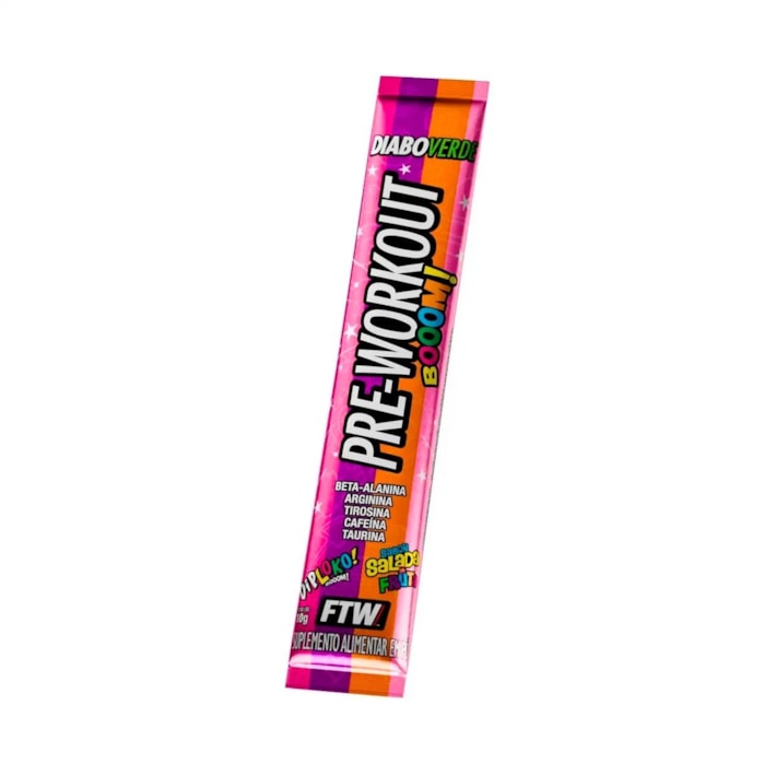 Pré-Workout Booom DipLoko FTW 10g | Salada de Frutas – 200mg de Cafeína