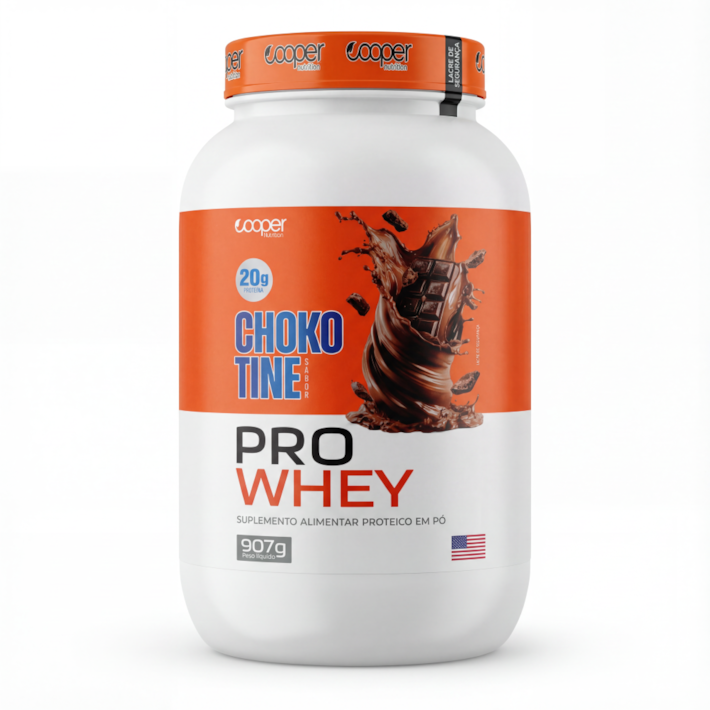 Pro Whey Choko Tine Cooper Nutrition 907g – 20g de Proteína por Porção