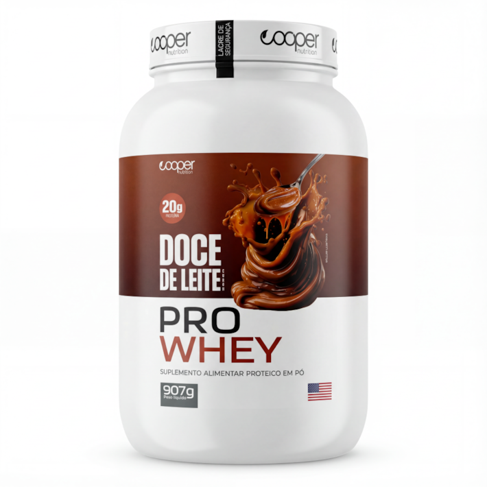 Pro Whey Doce de Leite Cooper Nutrition 907g – 20g de Proteína por Porção