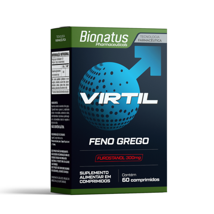 Virtil Feno Grego Bionatus 60 Comprimidos – 450mg de Saponinas por Porção