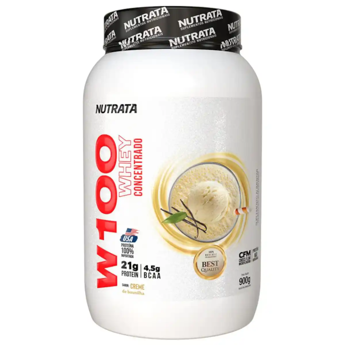 W100 Whey Concentrado (900g - Pote) - NUTRATA