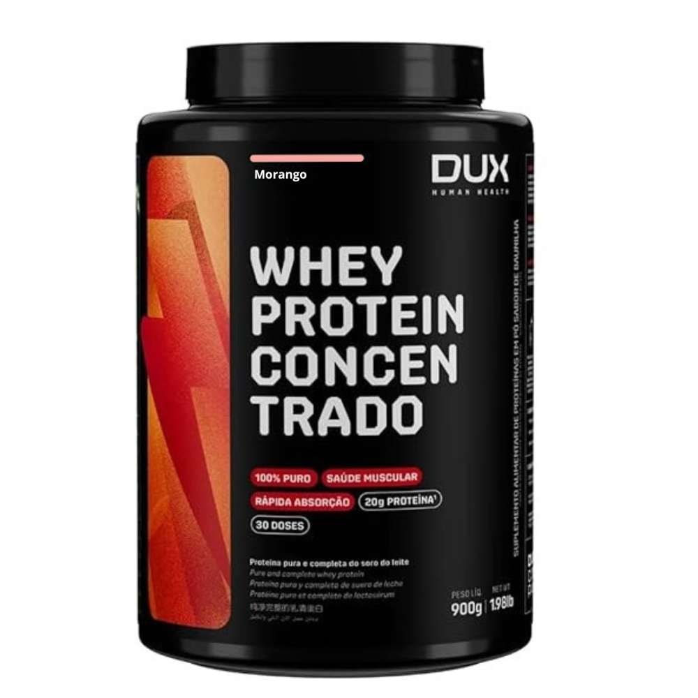 WHEY PROTEIN CONCENTRADO - DUX MORANGO 900G