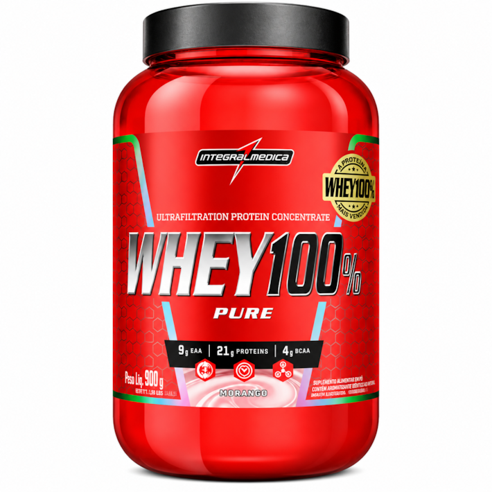 Whey Protein Concentrado Integralmédica Pote 900g – 21g de Proteína