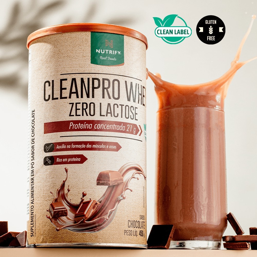 Whey Zero Lactose - Clean Pro Whey (450g) - NUTRIFY