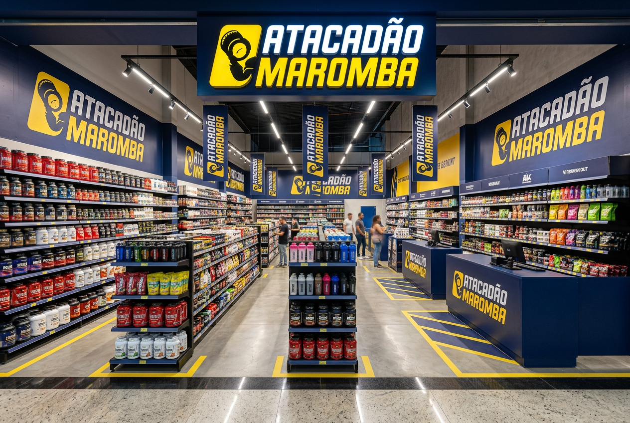 Interior de uma loja Atacadão Maromba